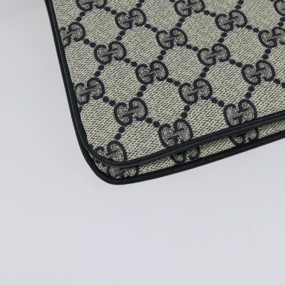 GUCCI GG Supreme Sherry Line Shoulder Bag Pvc Navy Gold 41 02 013 - Picture 12 of 16